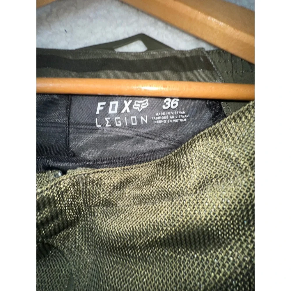 Fox Racing Legion Motocross Pants Mens 36 Olive Green Orange Off-Road MX Gear - Picture 2 of 9